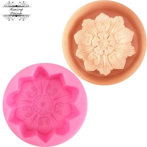 3D Flower Shape Silicone Soap Mold Form Chocolate Cake Mold Handmade Diy Cake Fondant Decoration Soap Making Silicone Mold