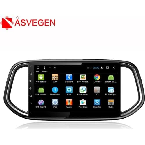 Asvegen 9 inch Android 7.1 Quad Core 2 Din Car Multimedia Bluetooth Radio Stereo DVD Player GPS Navigation For KIA KX3 2015-2017
