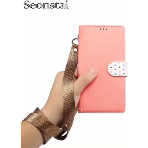 Lanyard Wallet Wave Point Leather Phone Case For iPhone 11 XS MAX XR X 7 8 6 6S Plus Card Slot With Shoulder Strap Cover Funda