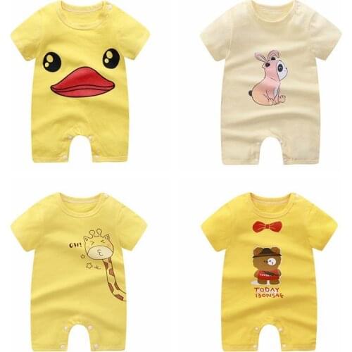 2021 Cotton Baby Romper Short Sleeve Baby Clothing One Piece Summer Unisex Baby Clothes Newborn Girl Boy Jumpsuits