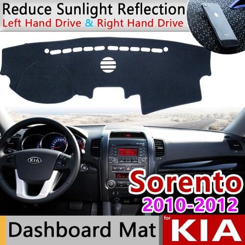 For KIA Sorento 2010 2011 2012 XM Pre-Facelift Anti-Slip Mat Dashboard Cover Pad Sunshade Dashmat Carpet Anti-UV Car Accessories