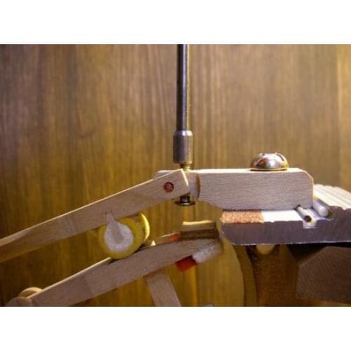 Double-headed adjustment plate for grand piano stop screw adjustment plate