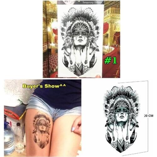Indian Warriors Temporary Tattoo Body Art Flash Tattoo Stickers Waterproof Tatto Henna Tatoo can CSV