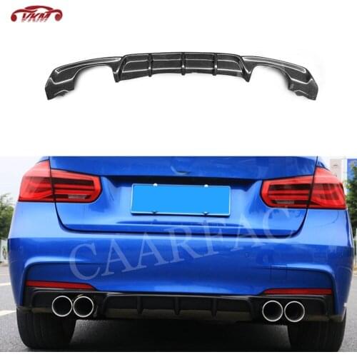 Carbon Look Rear Bumper Lip Diffuser Spoiler for BMW 3 Series F30 F35 320i 328i M-sport 2012 -2018