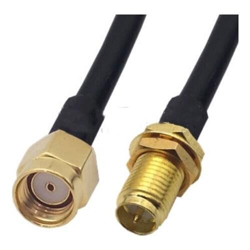 RG58 Cable RP-SMA Male to RP-SMA Female Coaxial Connector WiFi Antenna Extension Pigtail jumper cable