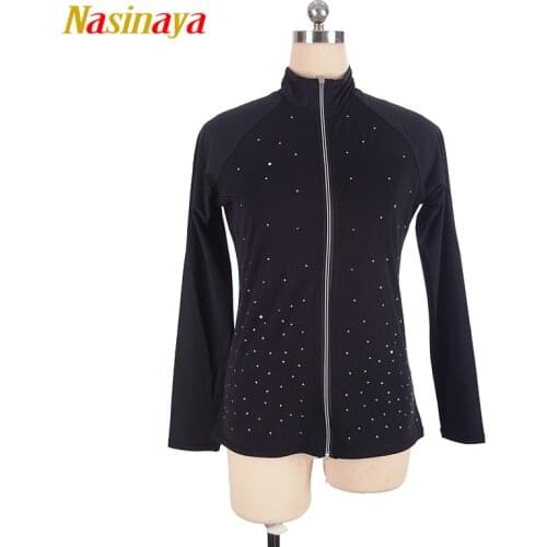 Customized Figure Skating Jacket Zippered Tops for Girl Women Training Competition Patinaje Ice Skating Warm Fleece Gymnastic 15