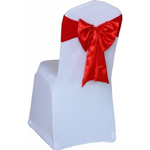 Hot-Selling Elastic Fabric Flower Chair Back Bowknot Chair Decoration Satin Bow Elastic Chair Back Bow