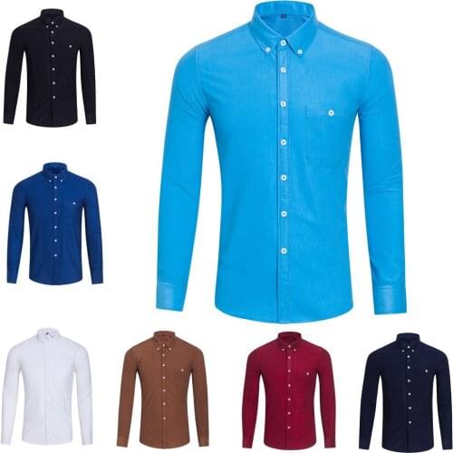 New Corduroy Large Casual Long Sleeve Shirt Autumn and Winter Mens Base Shirt