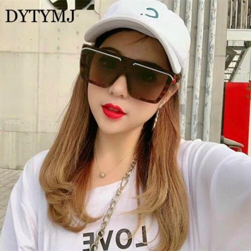 DYTYMJ New Oversized Square Sunglasses Women Siamese High-quality Luxury Brand Designer Sunglasses Women 2021 Gafas De Sol Mujer