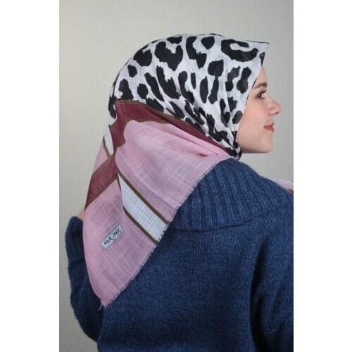 NUR SILK PATTERNED LINEN FLAMLI SCARF-DESEN-23-RENK-02