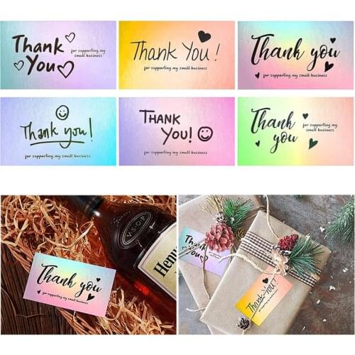 Laser Thank You Greeting Cards Flower Cake Bread Shop Gift Decoration Cards Thank You for Supporting My Small Business Cards