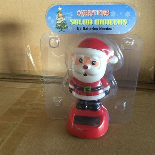 Christmas solar automatic swing toys inside the car shake head doll decoration creative car car ornaments