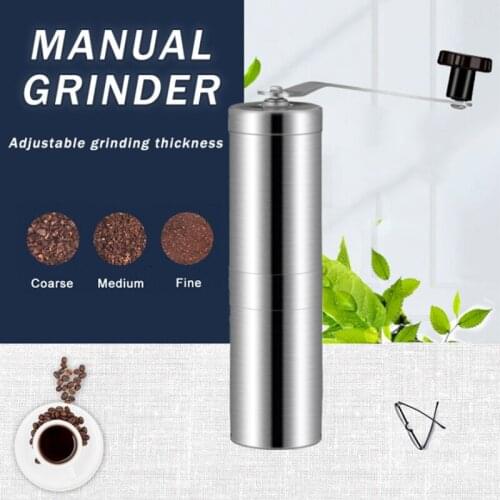 Manual Coffee Grinder Stainless Steel Handmade Coffee Bean Grinder Adjustable Coffee Pepper Mill Grinders Kitchen Coffee Tools
