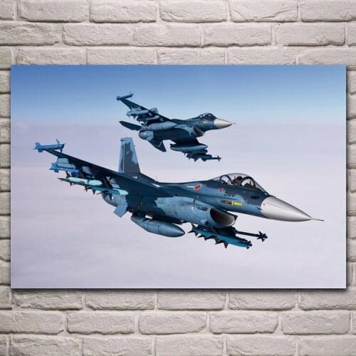 F 2 aircraft Japan fighter fabric poster living room home wall decorative canvas silk art prints KL578