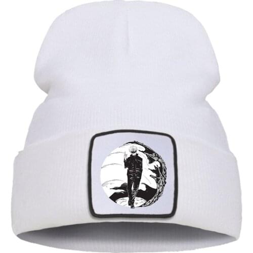 Gojo Jujutsu Kaisen Japan Anime Printed Beanie Hats Fashion Casual Unisex Caps Creativity Comfort Knitted Cap Hip Hop Street Hat