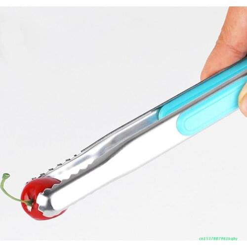 Stainless Steel Salad Tong Kitchen Baking BBQ Tongs Cooking Food Utensils Clip