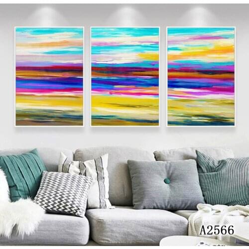 Modern Abstract Oil Painting Print on Canvas 3pcs Abstract Landscape Canvas Art Printing Wall Art Picture Painting for HomeDecor