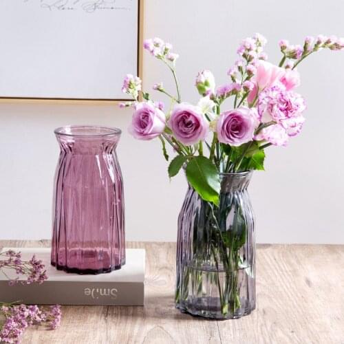Glass Vase European Plant Holder Living Room Decoration Flower Arrangement Hydroponic Vase