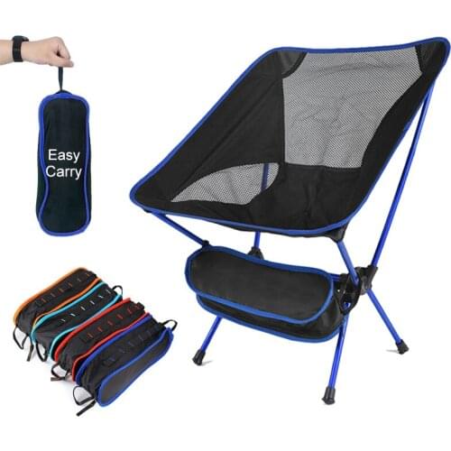 Travel Ultralight Folding Chair Outdoor Camping Chairs Portable Beach Hiking Picnic Seat Fishing Tools for Garden Travel BBQ