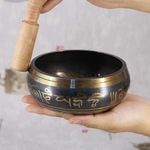 Tibetan Bowl Sing Bowl Nepalese Buddhist Tibetan Chanting Yoga Meditation Bowl Buddhist Sound Therapy Bowl Copper Religion