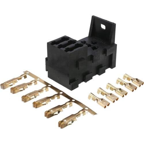 1 set Relay Fuse Holder 3 Fuse Base Kit 4&5 PIN Flasher Relay ATO Fuses Holder Socket Box Fuse Accessories