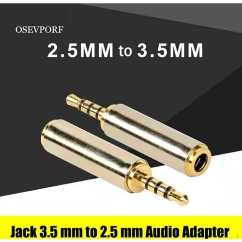 Jack 3.5 mm to 2.5 mm Audio Adapter 2.5mm Male to 3.5mm Female Plug Connector For Aux Speaker Cable Stereo Headphone Headset Mic