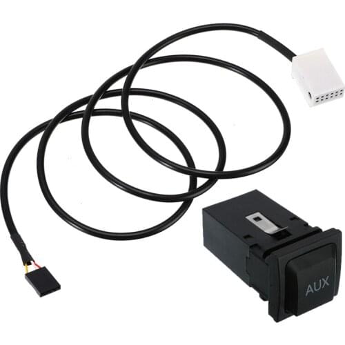 AUX Cable Switch Interface Adapter In Socket With Cable Harness For VW RCD510 RCD310 RNS315 Je.tta 5 MK5 Golf 6 MK6 5KD035724