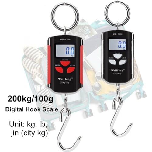 Digital Scale 200kg/100g Hook Scale Hanging Scale Electronic LCD Travel Suitcase Luggage Bag Fishing Scales