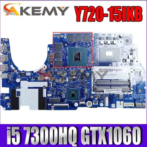 DY510/DY511 NM-B163 For Lenovo Y720-15IKB R720 Laptop motherboard With CPU i5 7300HQ GPU GTX1060 DDR4 100% fully tested