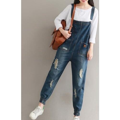 Denim overalls for women 2018 woman dungarees female jumpsuits for women 2018 jeans fashion female winter jumpsuit DD1512