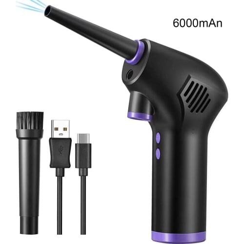Electric Cordless Air Duster Compressed Air Blower Handheld Rechargeable Keyboard Cleaner Air Can Duster 45000RPM 15000MAh