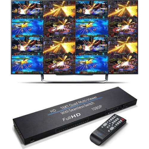 HD 1080P HDMI-compatible 16x1 Multi-viewer Seamless Switch 4x1 Multiviewer Multi Screen Divider 1 TV Monitor See 16 Screen Image