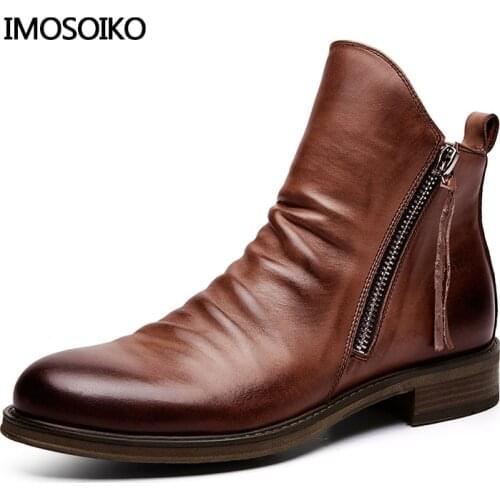 Мужские ботинки челси IMOSOIKO China At AliExpress