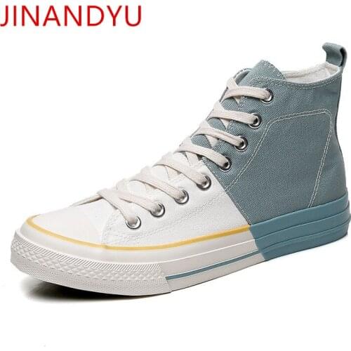 Casual Canvas Shoes Men High Top Sneakers Korean Fashion Sports Shoes for Male Men Boots Lace-up Hip-hop Man Shoes Sneakers