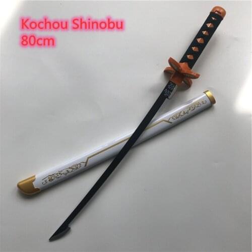 Kimetsu no Yaiba Sword Weapon Demon Slayer Tomioka Giyuu Cosplay Sword 1:1 Anime Ninja Knife wood toy 80cm