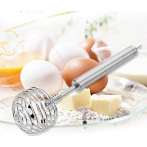 1PC Kitchen Blender Egg Tools Mixer Devider Egg Beaters Food-grade Stainless Steel Whisk Mixer Egg Cook Tools KX 145