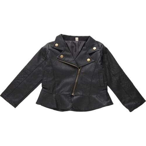 Coat Jacket Kids PU Leather Jacket for Boys Girls Fashion Windbreaker Outwear Short Coat Spring Autumn Baby Clothes for children