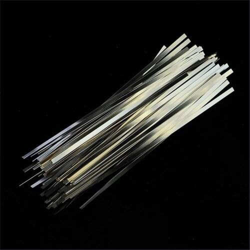 100pcs/lot 0.1mm x 3mm x 100mm Quality low resistance 99.96% pure nickel Strip Sheets for battery spot welding machine