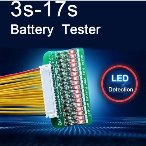 Nodemcu Breadboard 3s~17s Lithium Battery Pack Line Tester Led Detection 4s 5s 6s 7s 8s 9s 10s 11s 12s 13s 14s 15s 16s Cells