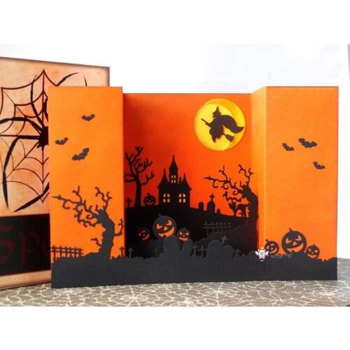 Mmao Crafts Metal Steel Cutting Dies New Halloween side decoration Stencil For DIY Scrapbooking Paper/photo Cards Embossing Dies