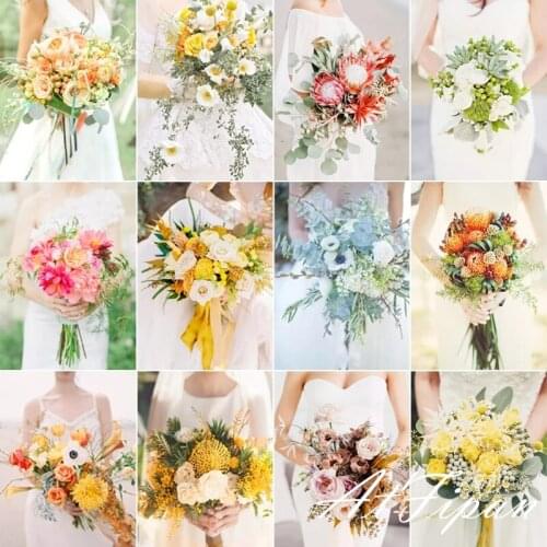 5D Full Circle Diamond Painting Bridal Bouquet Holding Flowers Beautiful DIY Flowers Rhinestone Embroidery Set Home Decoration