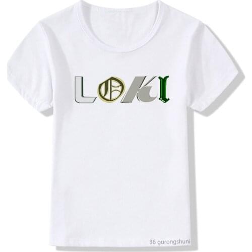 New Loki The God Of Mischief Graphic Print Girls T Shirts Vogue Boys T-Shirts Kids Clothes Harajuku Streetwear Summer Tops