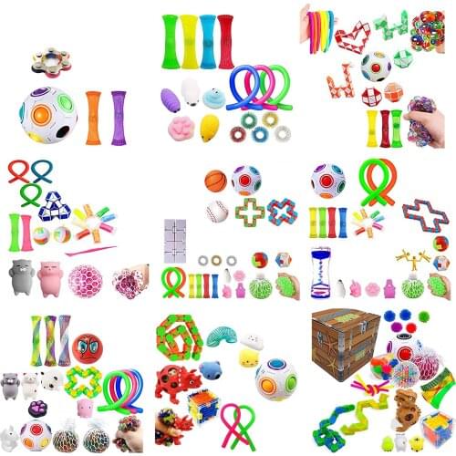 New Decompression Sensory Fidget Toy Set Stress Relief Toy For Kids Adult Squeeze Toys For Kids Adults Anxiety Relief Stress Toy