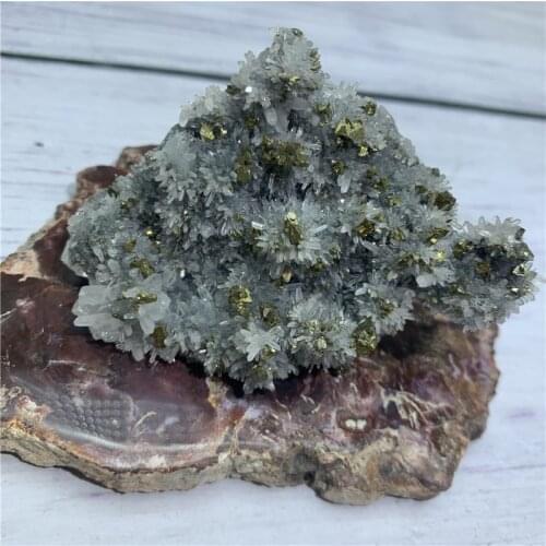 Rare about 120g natural Triangular chalcopyrite Crystal paragenetic mineral specimen reiki healing crystals