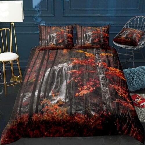 Autumn 5 Quilt Cover Pillowcase 3Piece Comforter Bedding Set With Pillow Case Single Double Duvet Cover Home Decora