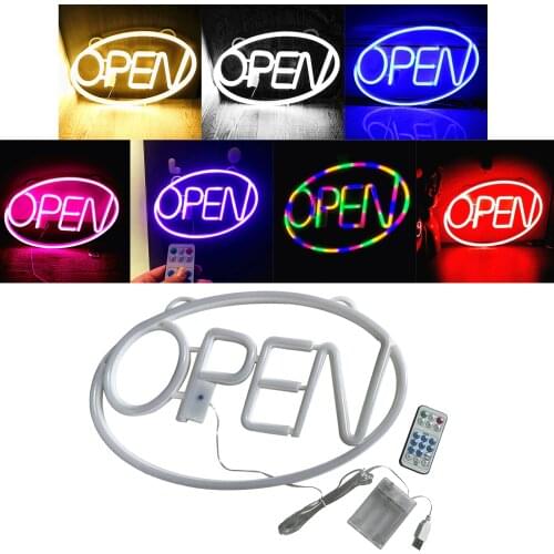 OPEN LED Neon Light Sign Night Light Beer Club Pub Gift Lamp Bar Game Room