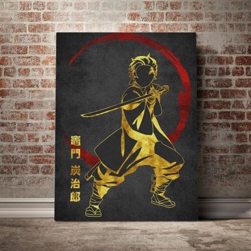 Kamado Tanjirou demon slayer Poster Canvas Wall Art Decoration prints for living Kid Children room Home bedroom decor painting
