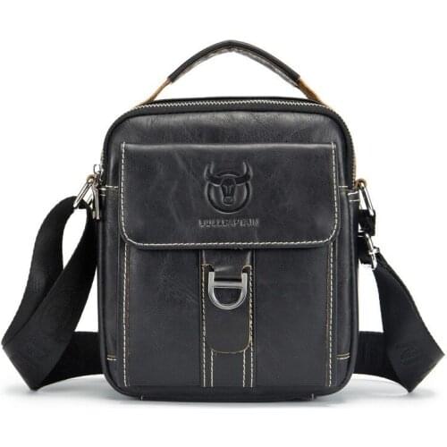 Pack New Casual Multifunction Crossbody Bag Genuine Cowhide Bag Shoulder Messenger Bags Multifunctional Male Short Trip Chest