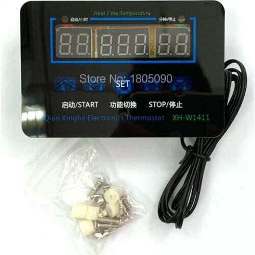 W1411 DC12V AC220V 10A 55~120 LED Digital Temperature Controller Thermostat Control Switch Sensor For Greenhouses Aquatic Animal