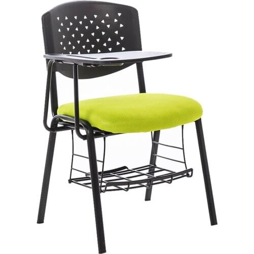 Folding Chair with WordPad Office Meetings Chair Meeting Plastic Breathable Backrest Chairs